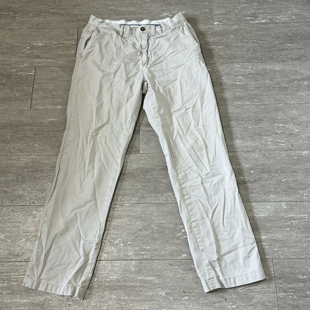 Polo Ralph Lauren Classic Fit Chino Flat Front Beige Cotton Men's Pants 32